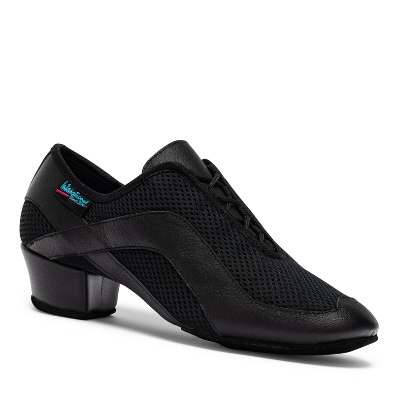 Fusion SS - Black Leather/AirMesh – International Dance Shoes