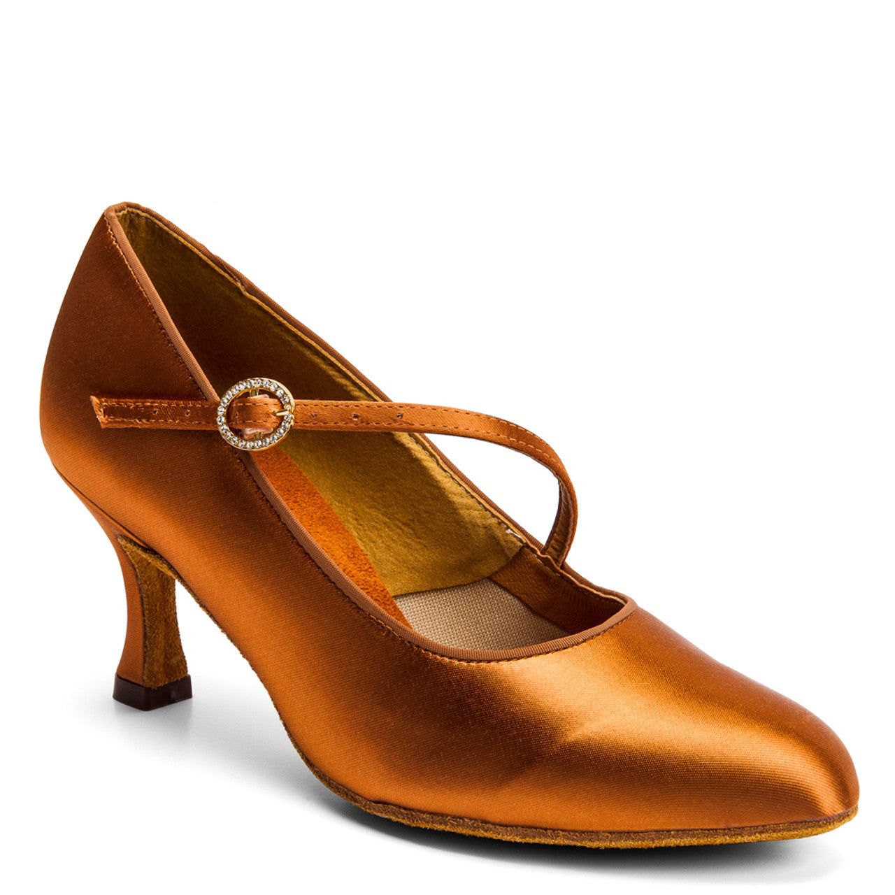 ICS RoundToe SingleStrap - Tan Satin