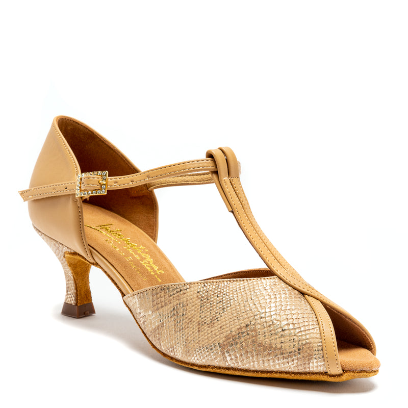 Vienna Beige/Beige Snake – International Dance Shoes
