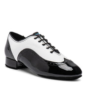 Brogue Split-Sole - White NotCalf/Black Patent
