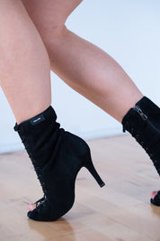 The Hannah Boot - Black Suede