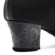 F33 - Black Nubuck/Black Fiori