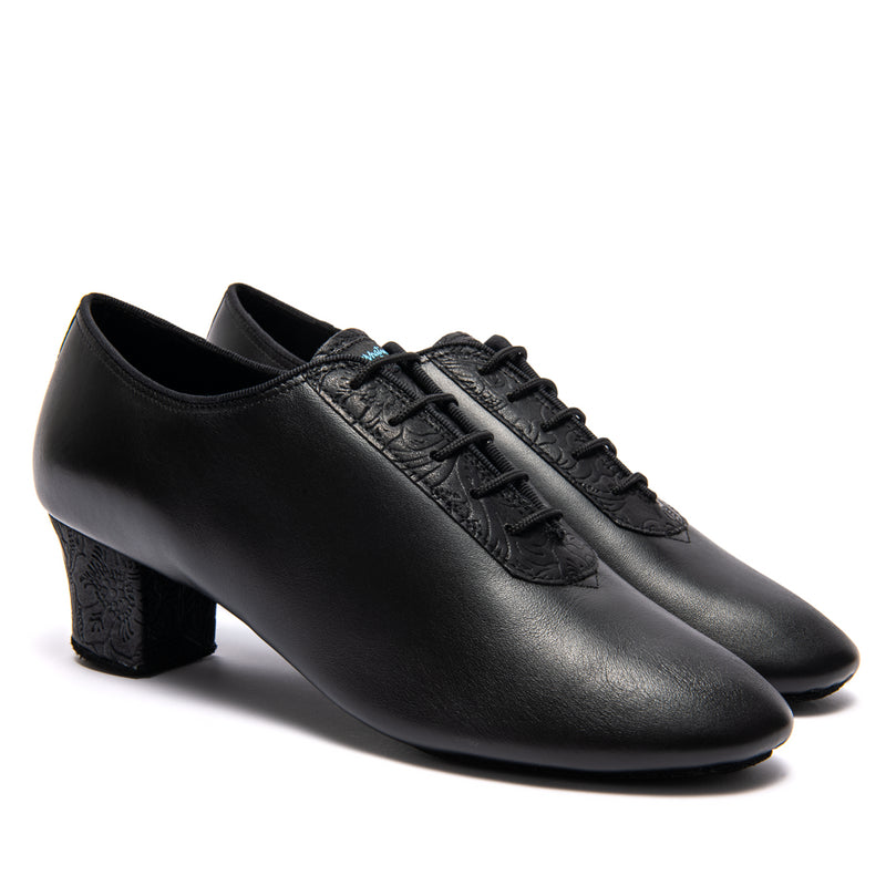F33 - Black Calf/Black Fiori