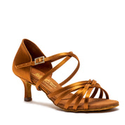 Flavia - Tan Satin