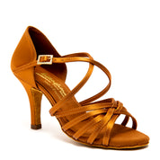 Flavia - Tan Satin