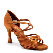 Flavia - Tan Satin