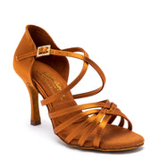 Flavia - Tan Satin