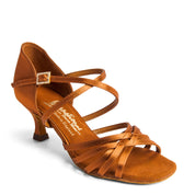 Flavia - Tan Satin
