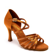 Flavia Sequin - Tan Satin/Tan Sequin