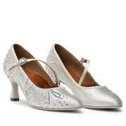 ICS RoundToe SingleStrap by Lauren - White Satin