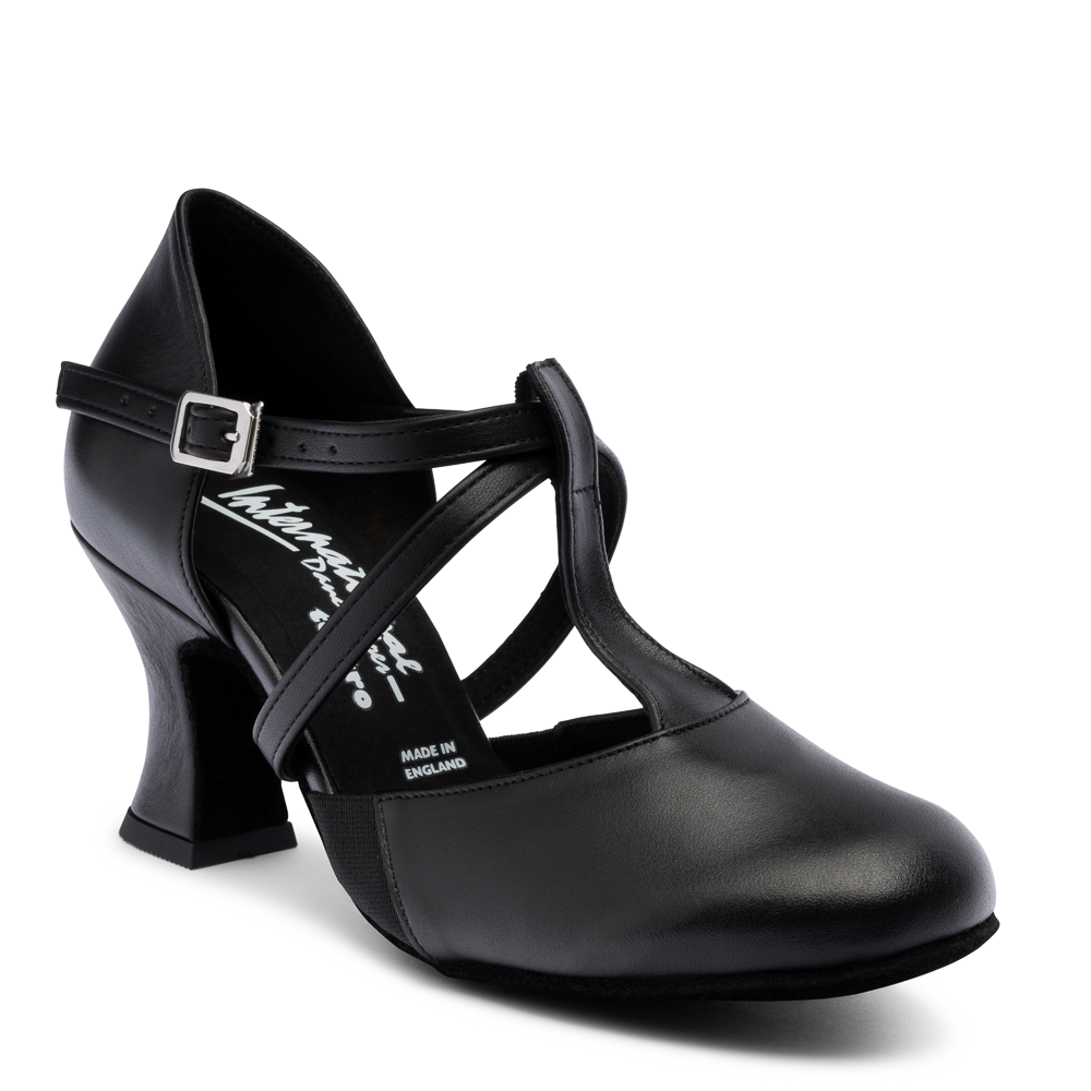 2.5" Musical Theatre Heels in Black Calf Leather