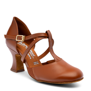 2.5" Musical Theatre Heels in Brown Calf Leather