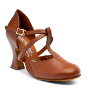 2.5" Musical Theatre Heels in Brown Calf Leather