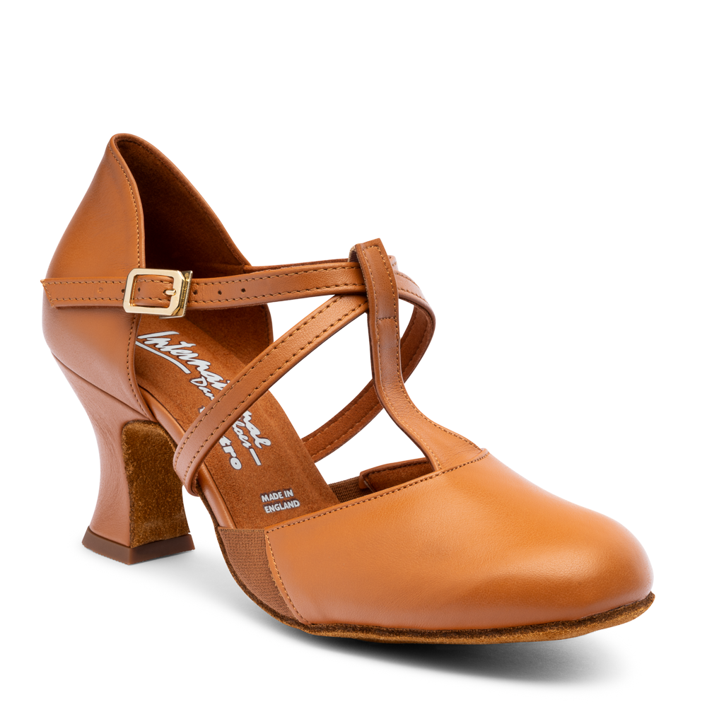 2.5" Musical Theatre Heels in Tan Calf Leather