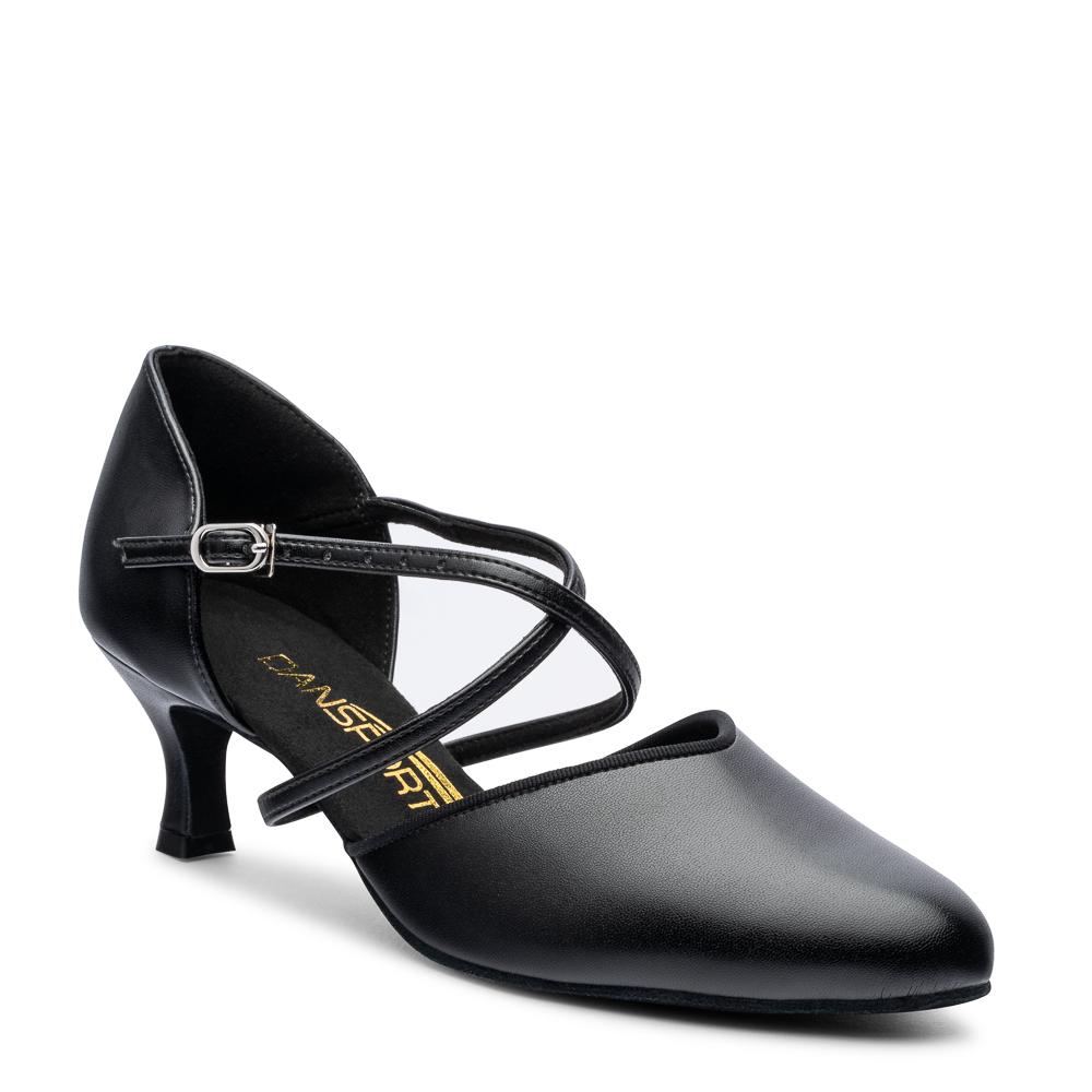 Black Dance Shoe on a 2" IDS Heel for Social Dancing.