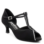 Vienna Sequin - Black Nubuck/Silver Sequin